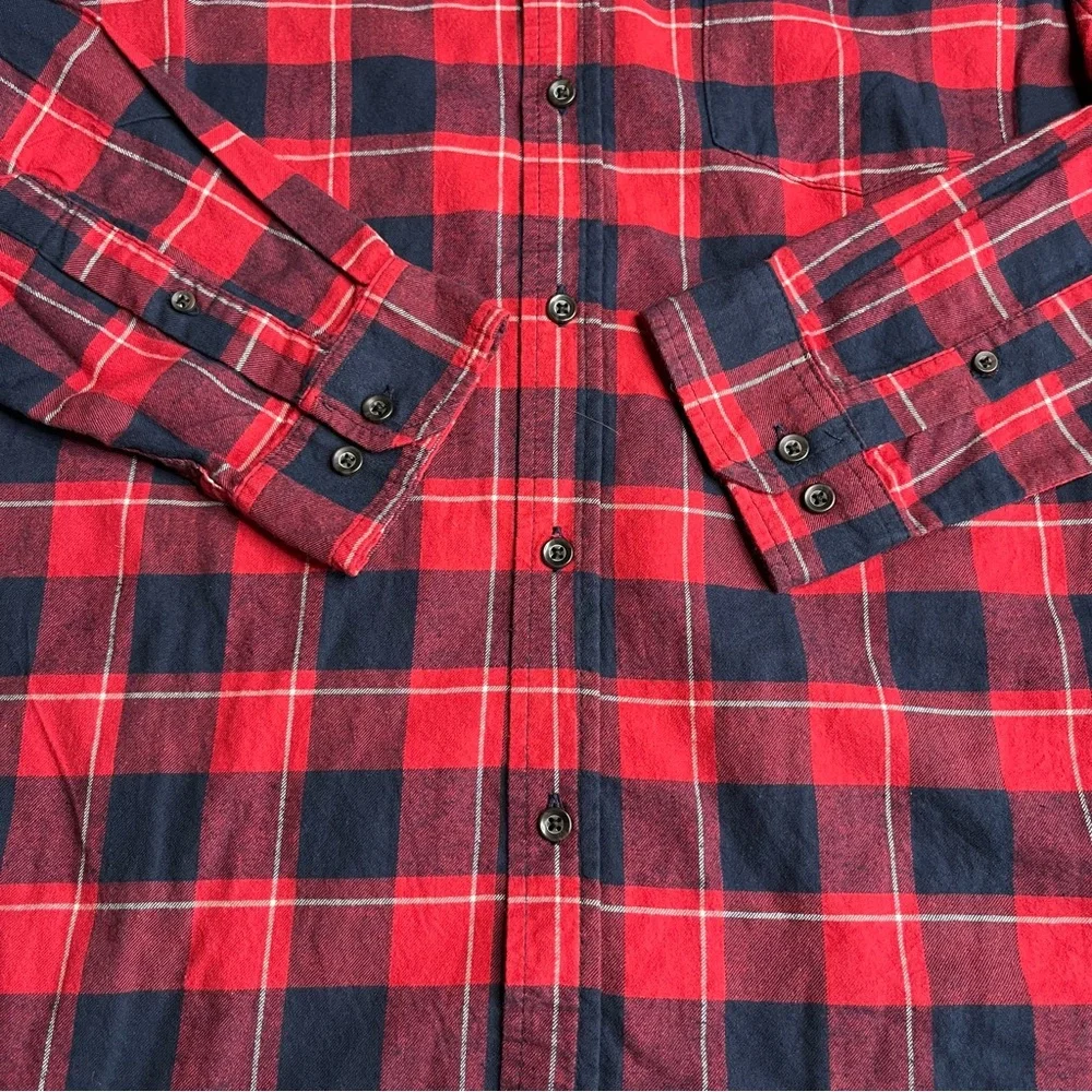 Goodfellow & Co. Shirt Mens Large Plaid Flannel Button Up NWT Red Black